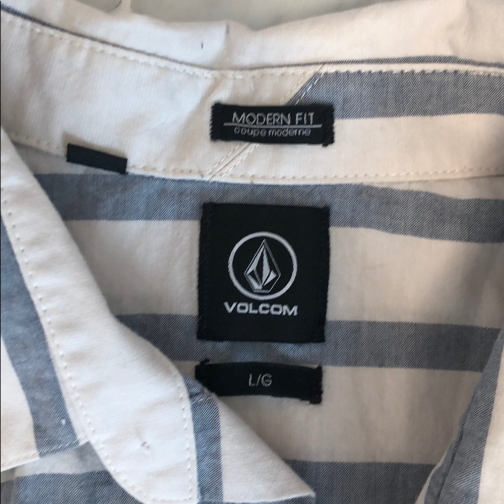Volcom Button-Down Striped Shirt - image 2
